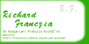 richard franczia business card